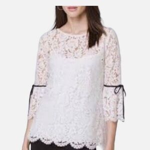 White House Black Market lace Boise with sleeve detail and cami